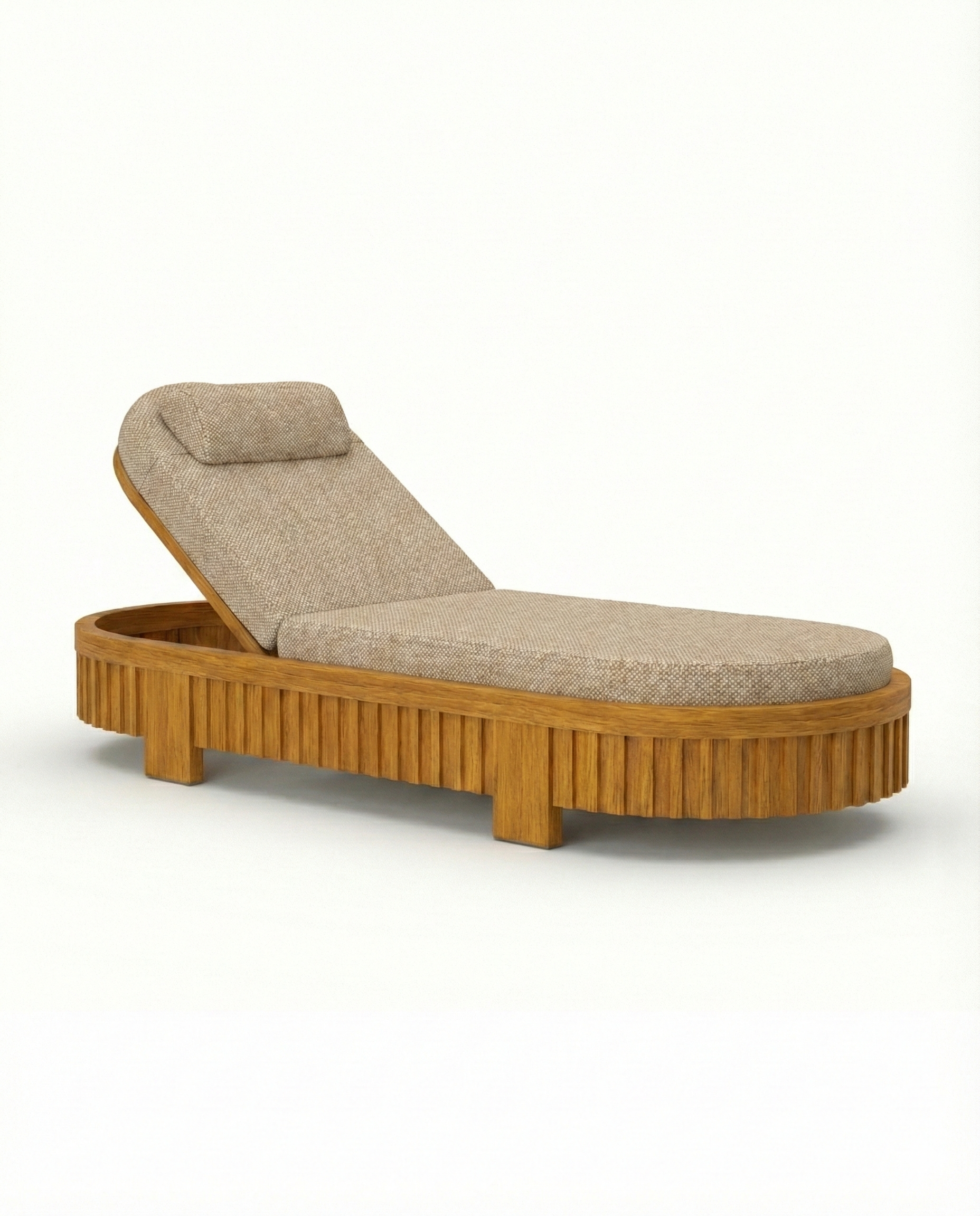 Meridian Chaise Natural Teak